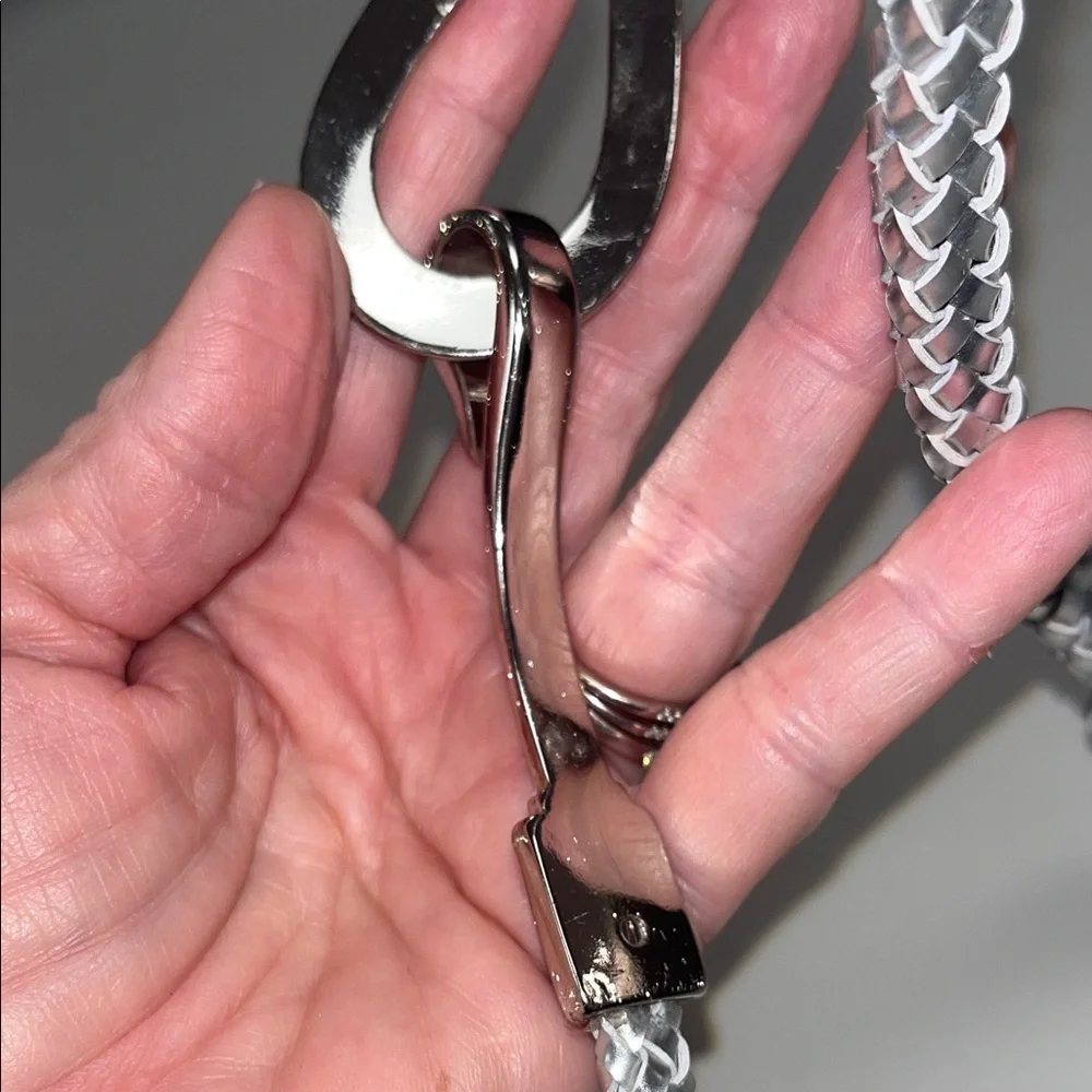 Anne Klein Silver tone Braided Belt size medium/ large 38” inches